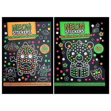 LIBRO NEON STICKERS SCHOOL FUN COL-048 LIST-620/621          