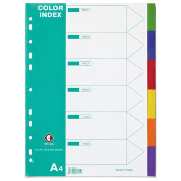 INDICES PLASTICOS A4 6 DIV YM6H THE PEL 6303