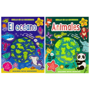 LIBRO BRILLA EN LA OSCURIDAD OCEANO/ANIMALES SILVER DOLPHIN
