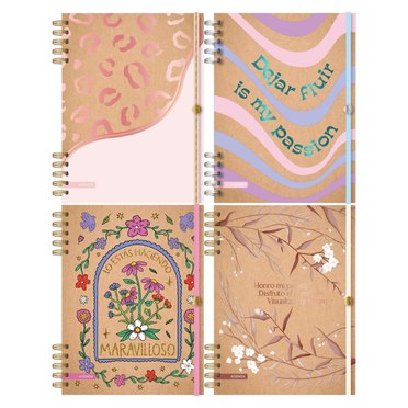 AGENDA RY 15X21 DIARIA 8032 LINEA KRAFTY CON ESPIRAL          