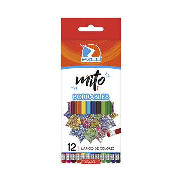 LAPICES COLOR EZCO BORRABLE X12UNID 172204 MITO          