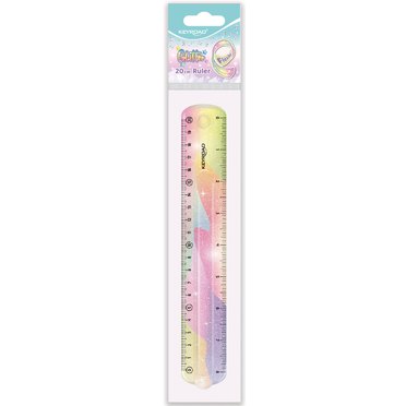 REGLA FLEXIBLE KEYROAD 20CM PASTEL 972735 C/GLITTERCM          