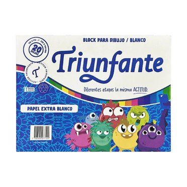 BLOCK PARA DIBUJO TRIUNFANTE BLANCO X20HJ          