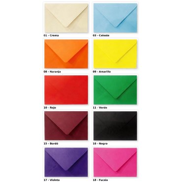 SOBRE COLOR PEQUE PACK 9,5X12,5CM 90GRS 3622          