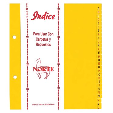 INDICE PARA CARPETA ESQUELA NORTE NRO571 50571          