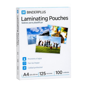 POUCH A4 X100U 125MIC BINDERPLUS 225X303MM          