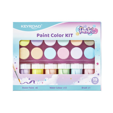 KIT TEMPERAS+ACUARELAS+PINCEL KR972784 KEYROAD          